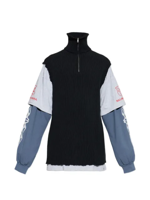 Balenciaga zip knitted sweater