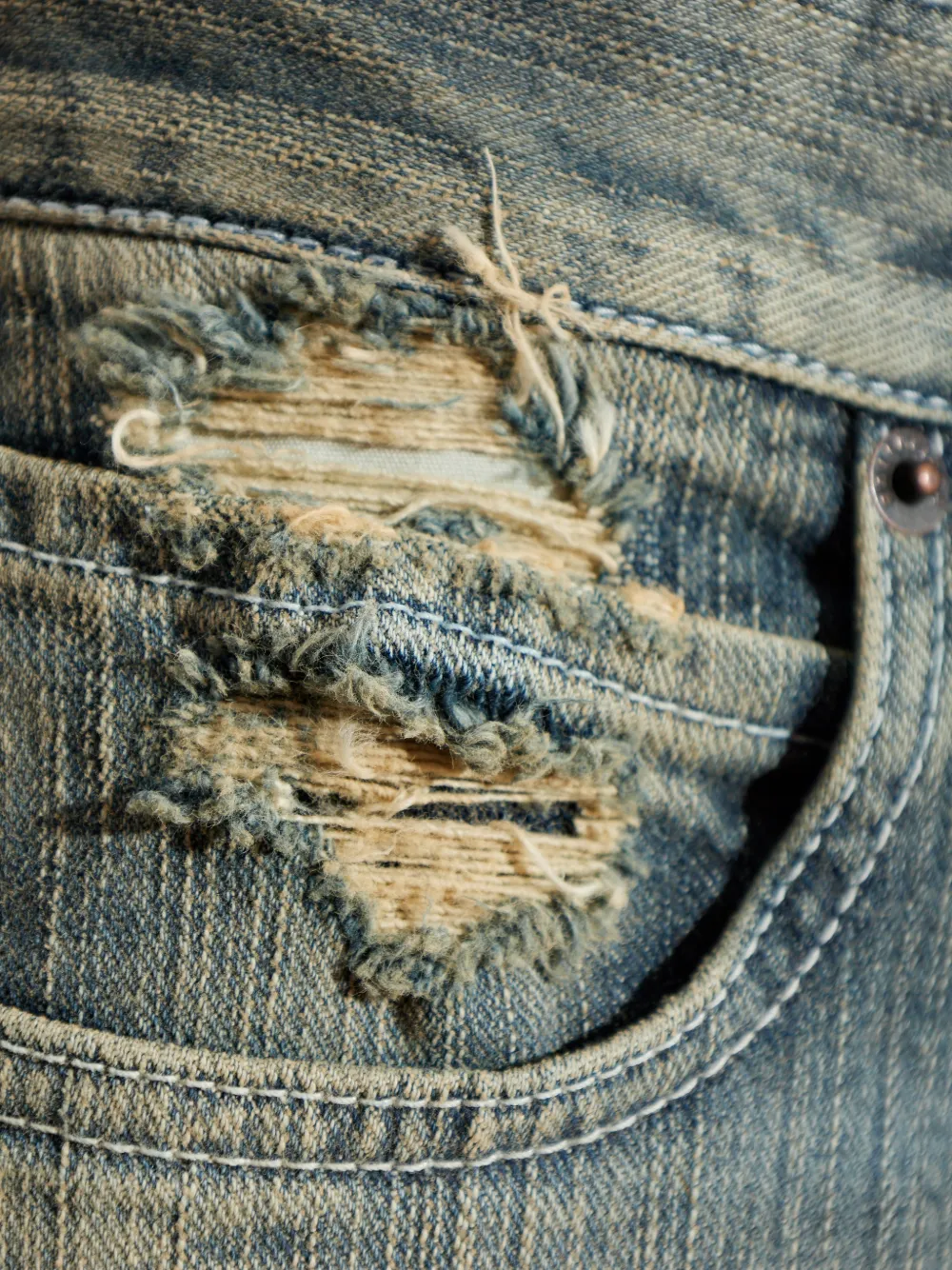 Balenciaga Gerafelde jeans Blauw