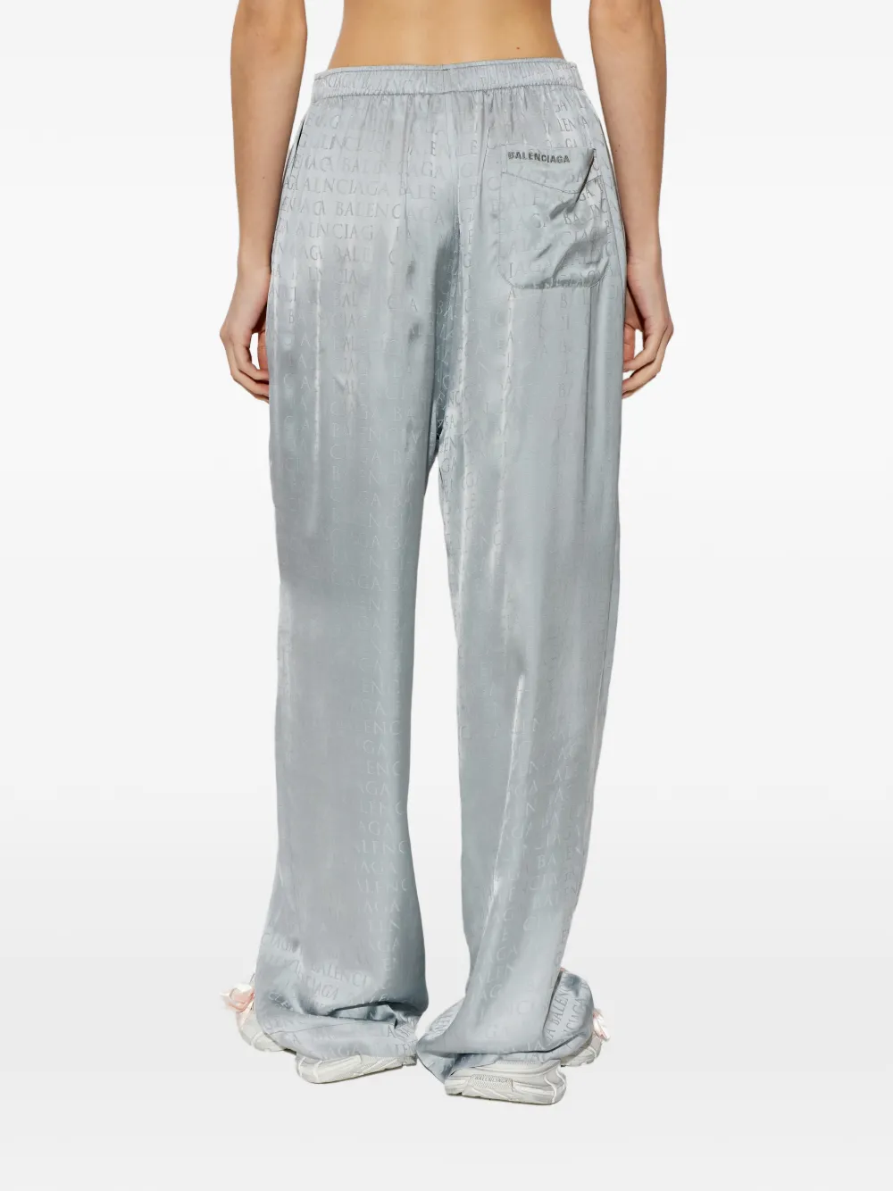 Balenciaga Broek met logoprint Blauw