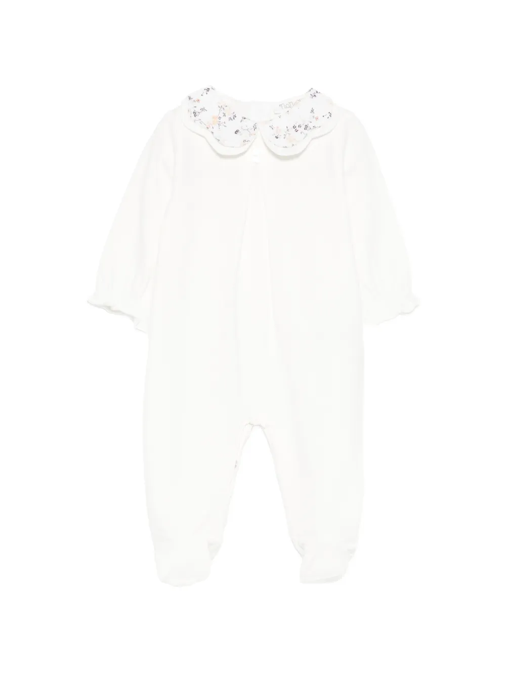 NANAN floral-collar pajama - Bianco