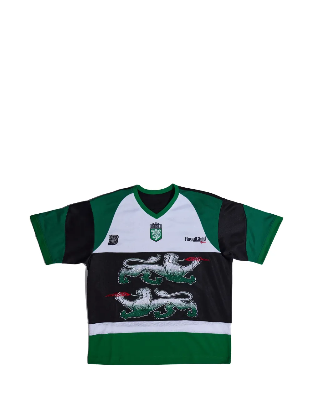 BIRTH OF ROYAL CHILD T-shirt con scollo a V - Verde