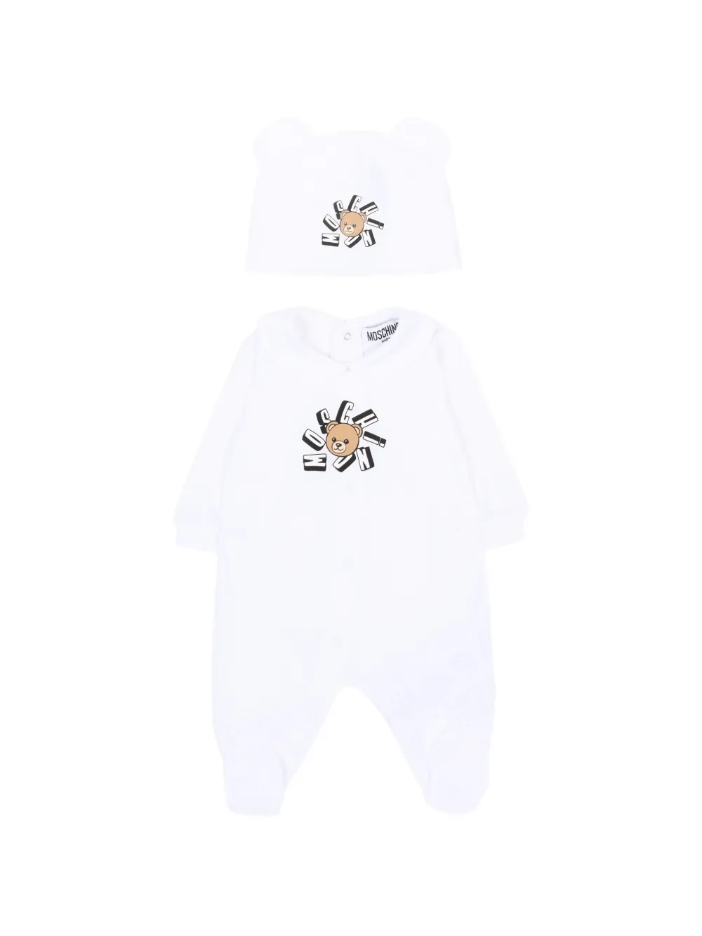 Moschino Kids teddy-graphic babywear set - Weiß