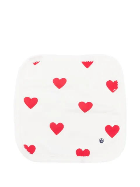 Petit Bateau heart-print bib