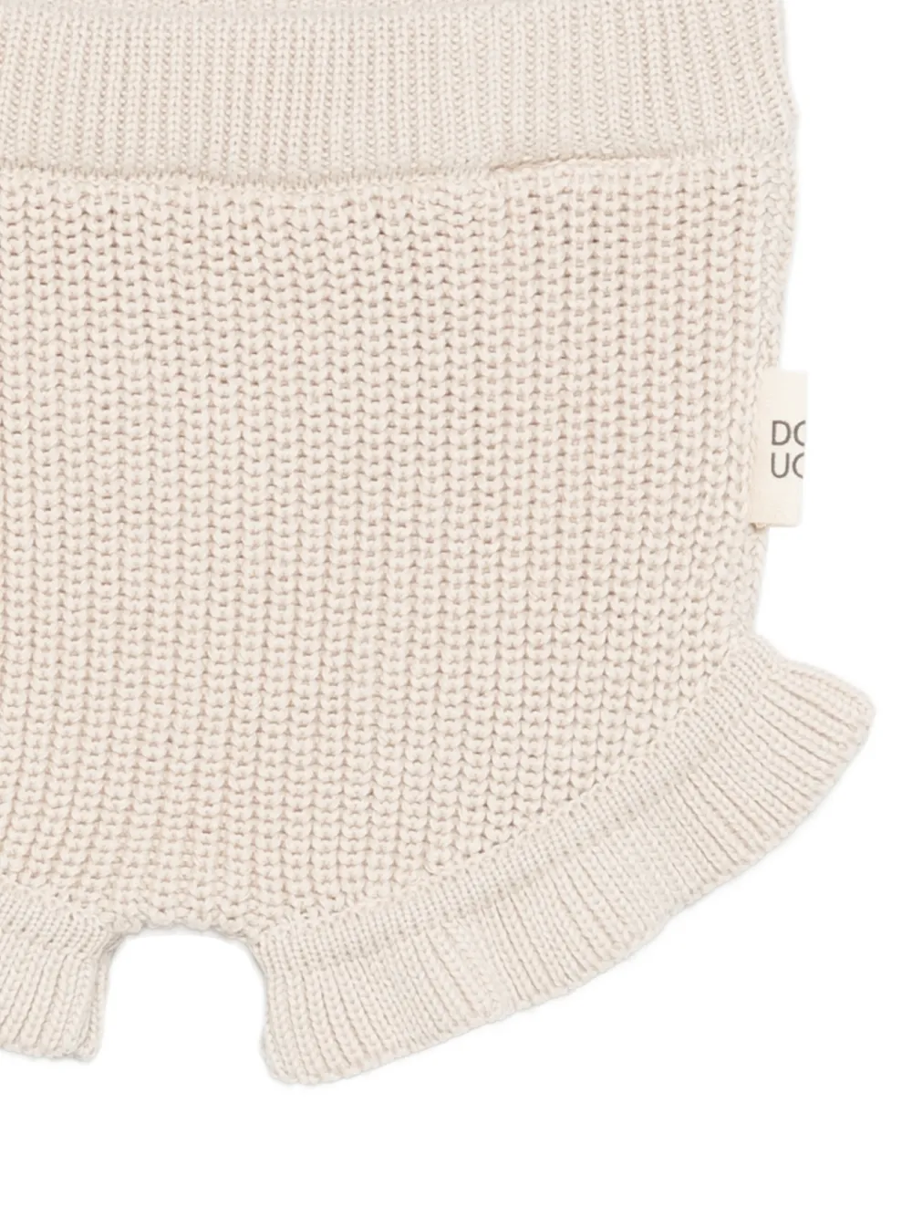  Douuod Kids Ruffled Knit Shorts - Neutrals 