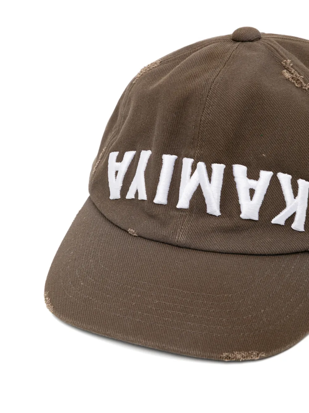  Kamiya Upside-down Distressed Cap - Brown 