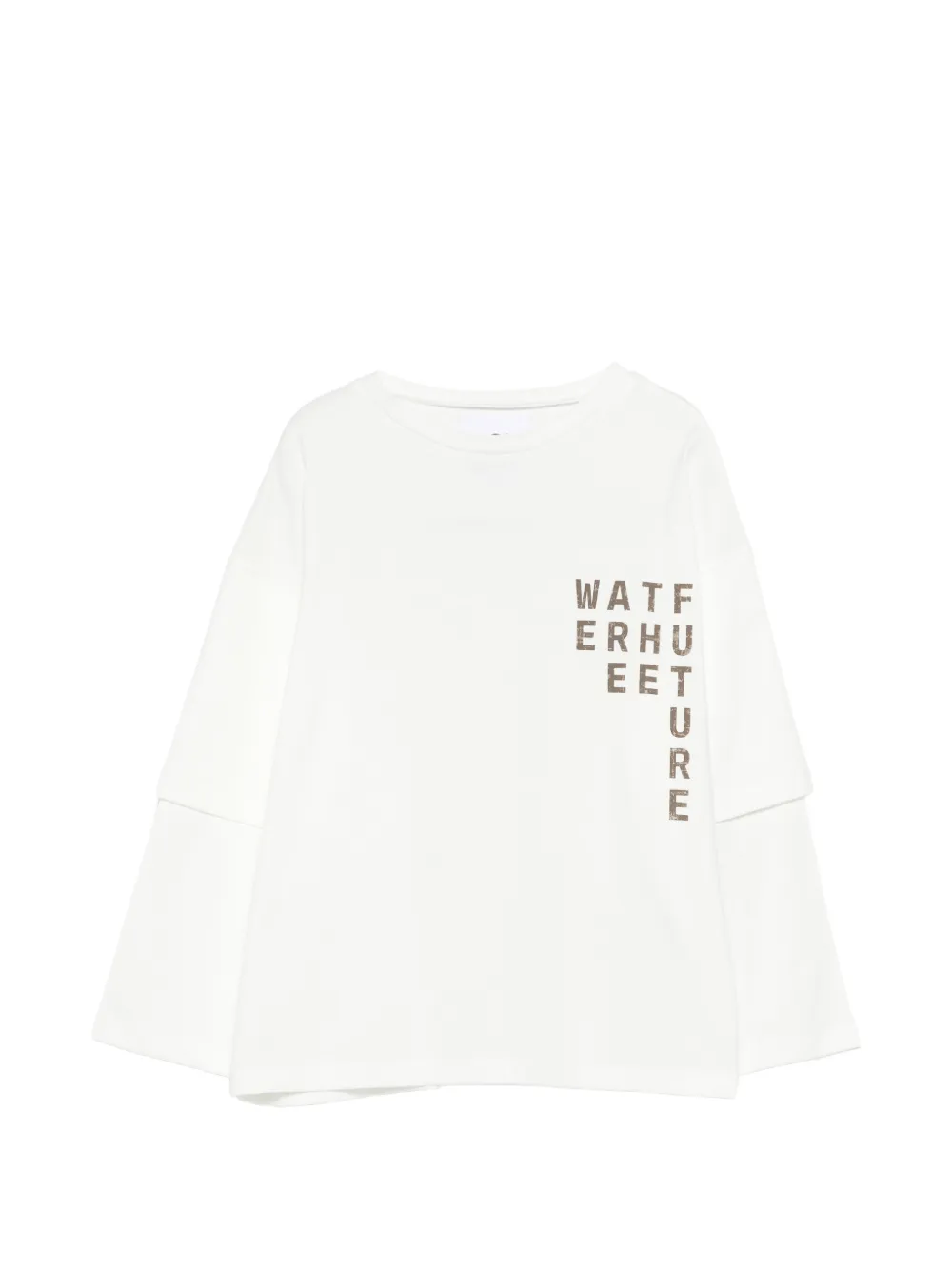 Douuod Kids layered long-sleeve T-shirt - Bianco