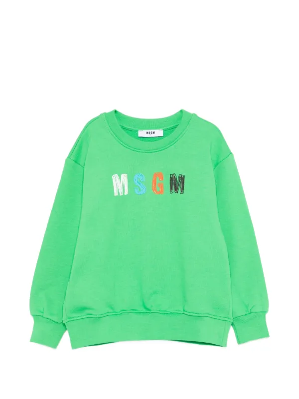 MSGM Kids グラフィック スウェットシャツ グリーン FARFETCH JP