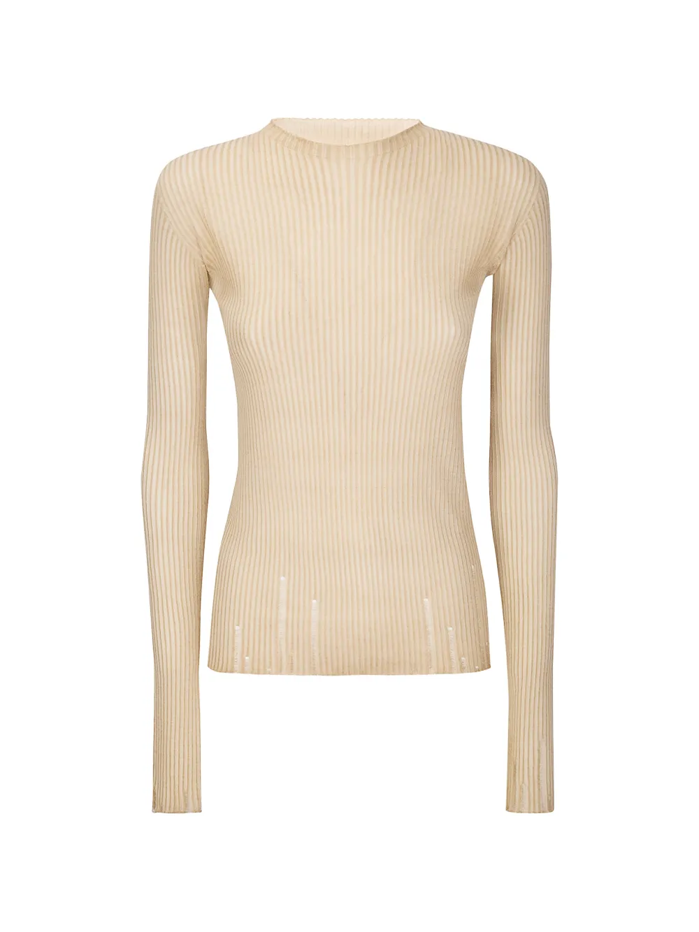 Uma Wang ribbed long-sleeve top - Toni neutri