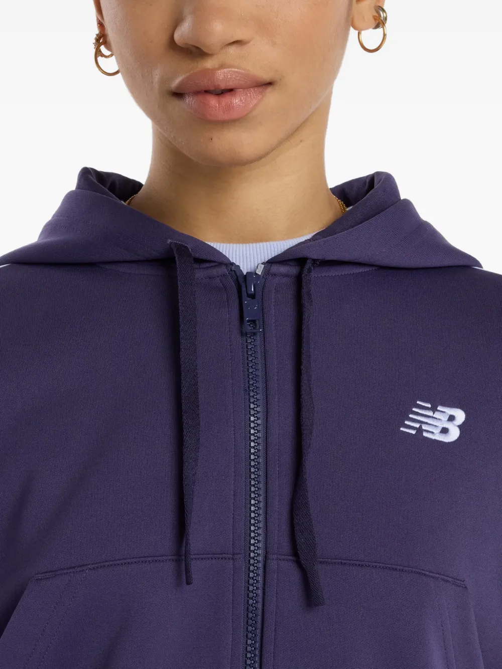 New Balance Gestreept jack met rits Paars