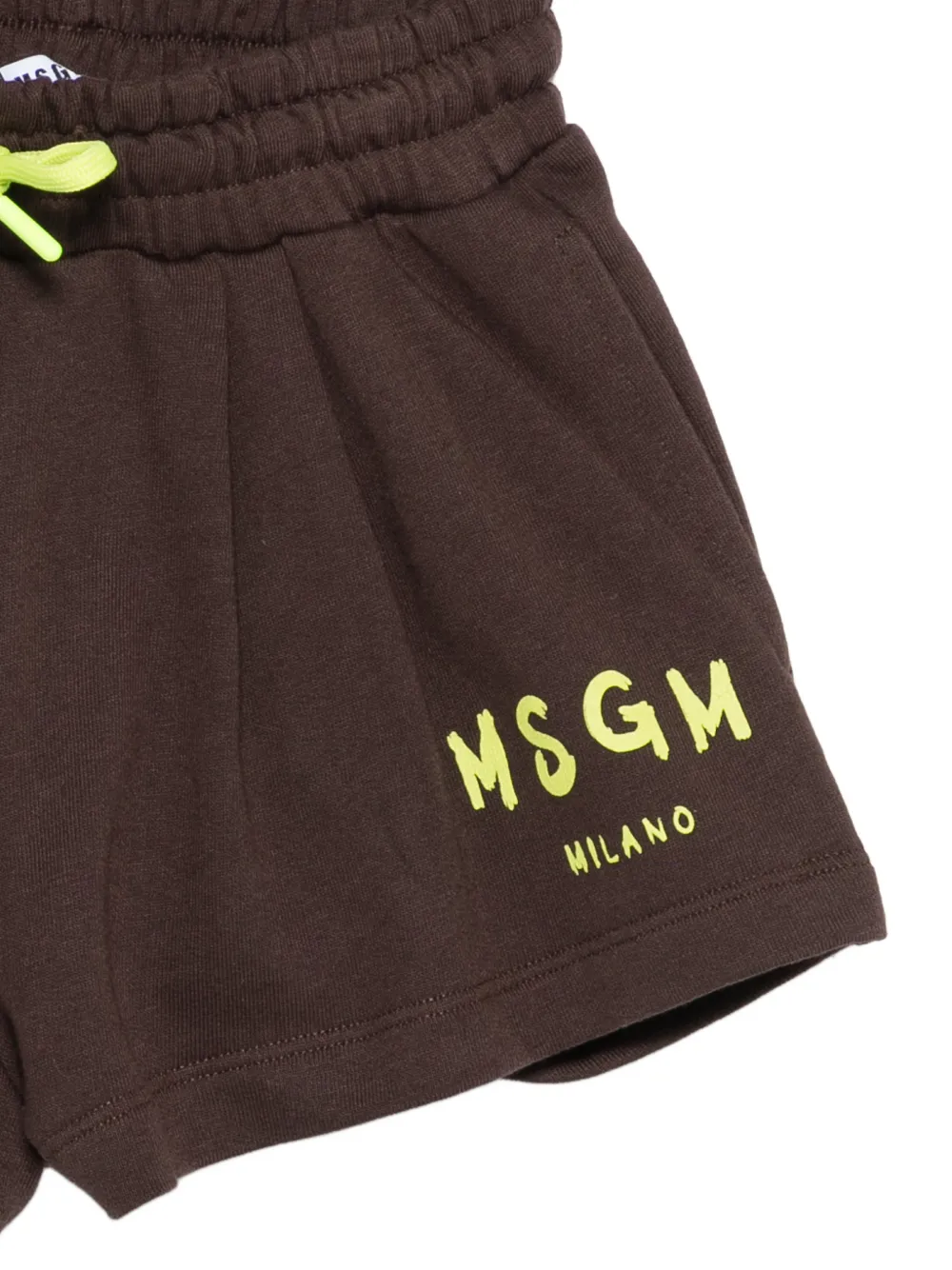 MSGM Kids Shorts met trekkoord Bruin