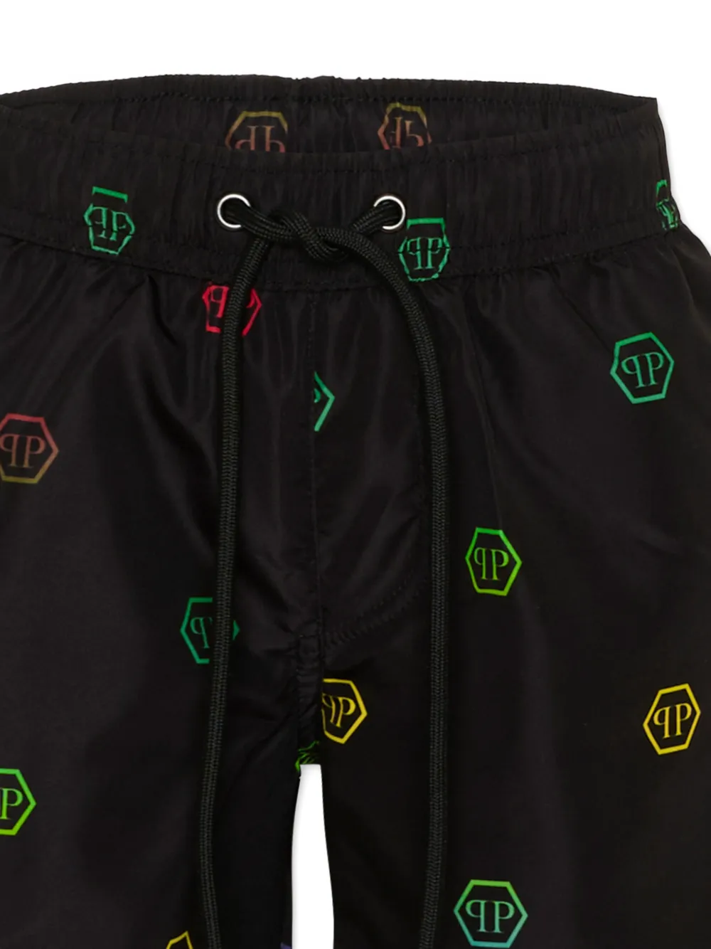 Philipp Plein Junior Zwembroek met logoprint Zwart