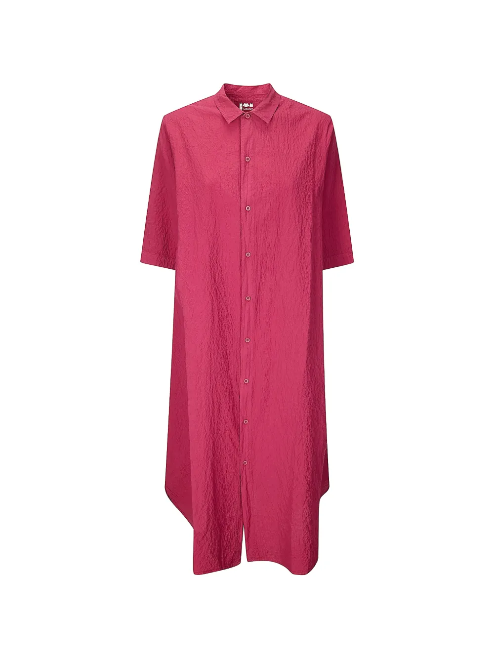 Labo.art Buttoned Midi Shirt Dress In Pink