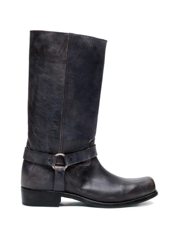 Golden Goose Buckle-strap Biker Boots in Black