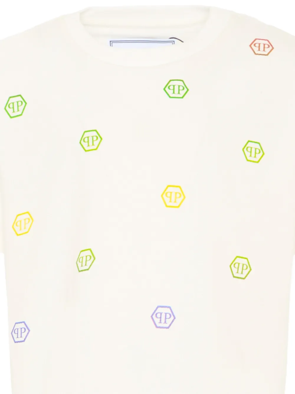 Philipp Plein Junior T-shirt met logoprint Wit