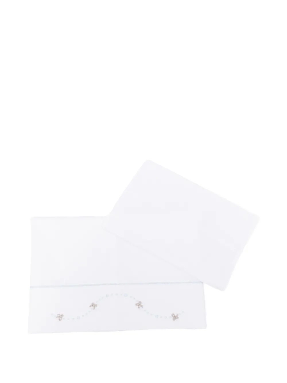 MARLU' couture Set biancheria da letto con fiocco - Bianco