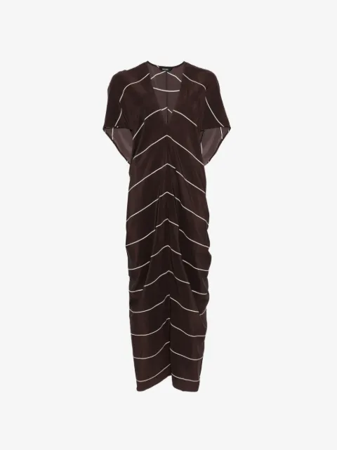 BONDI BORN V-neck striped midi dress