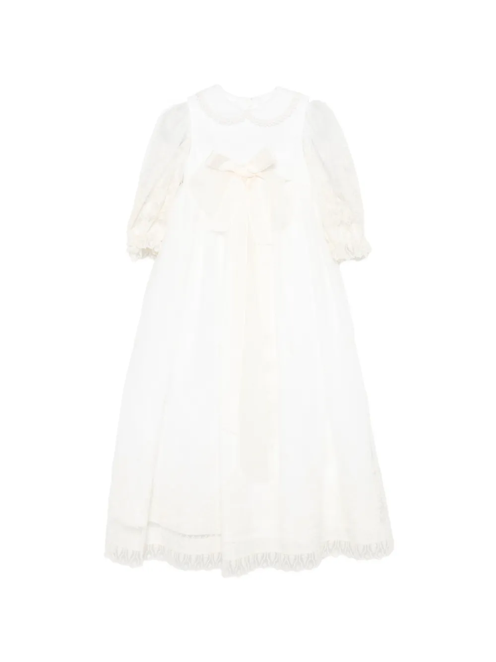 MARLU' couture Abito con fiocco - Bianco
