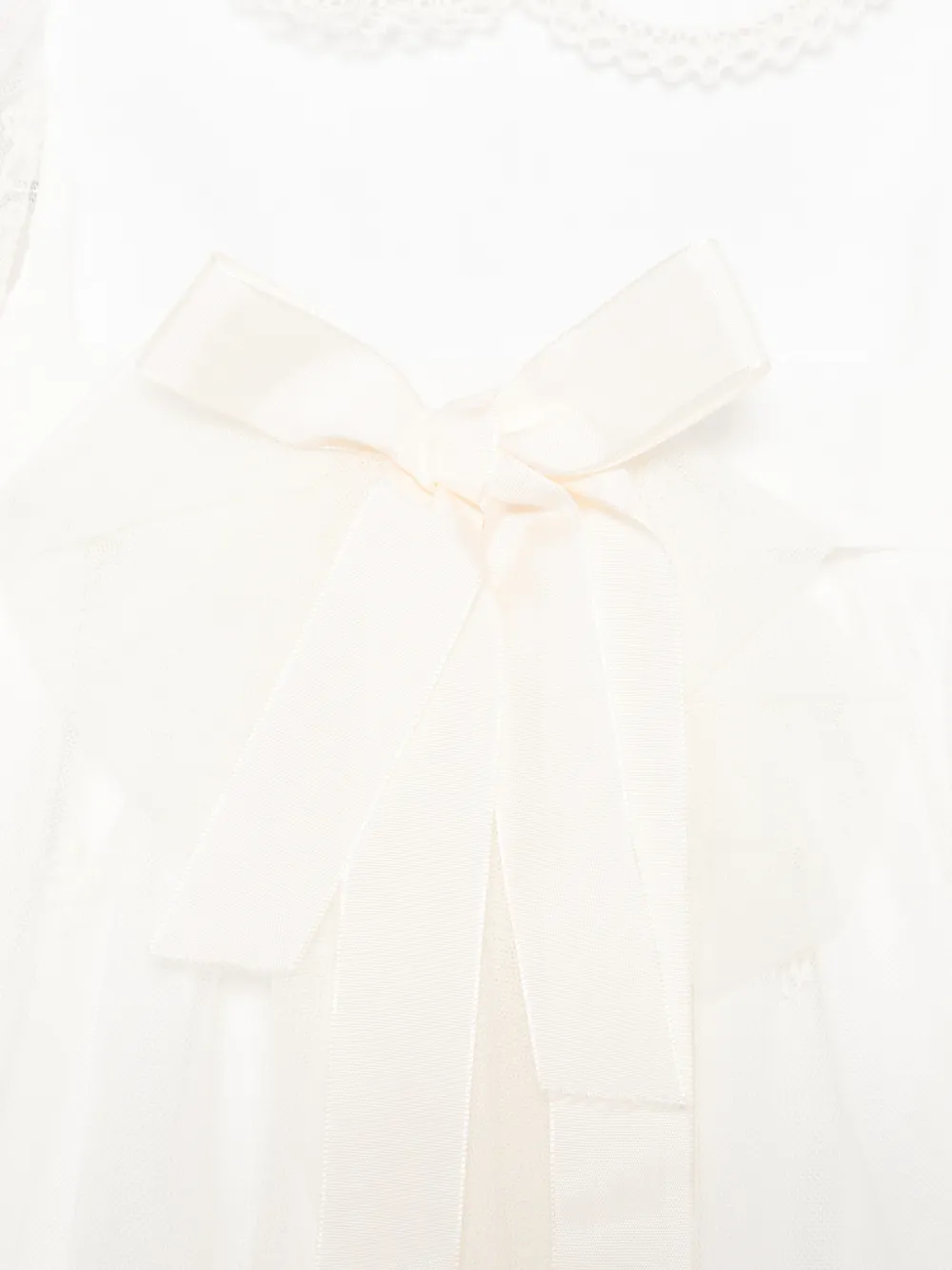 MARLU' couture Jurk met strik van kant Wit
