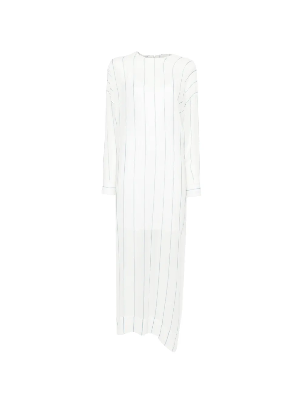 BONDI BORN striped long-sleeved midi dress - Bianco