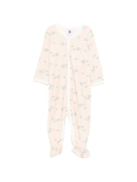 Petit Bateau striped animal-print pajamas