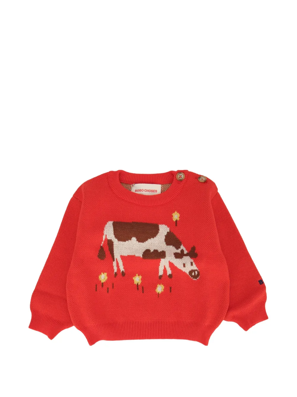 Bobo Choses Farm Adventure cotton sweater - Rosso