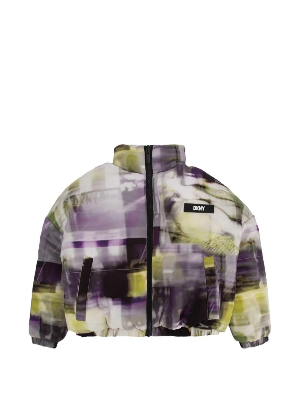 Dkny Kids Abstract Print Jacket In Multi