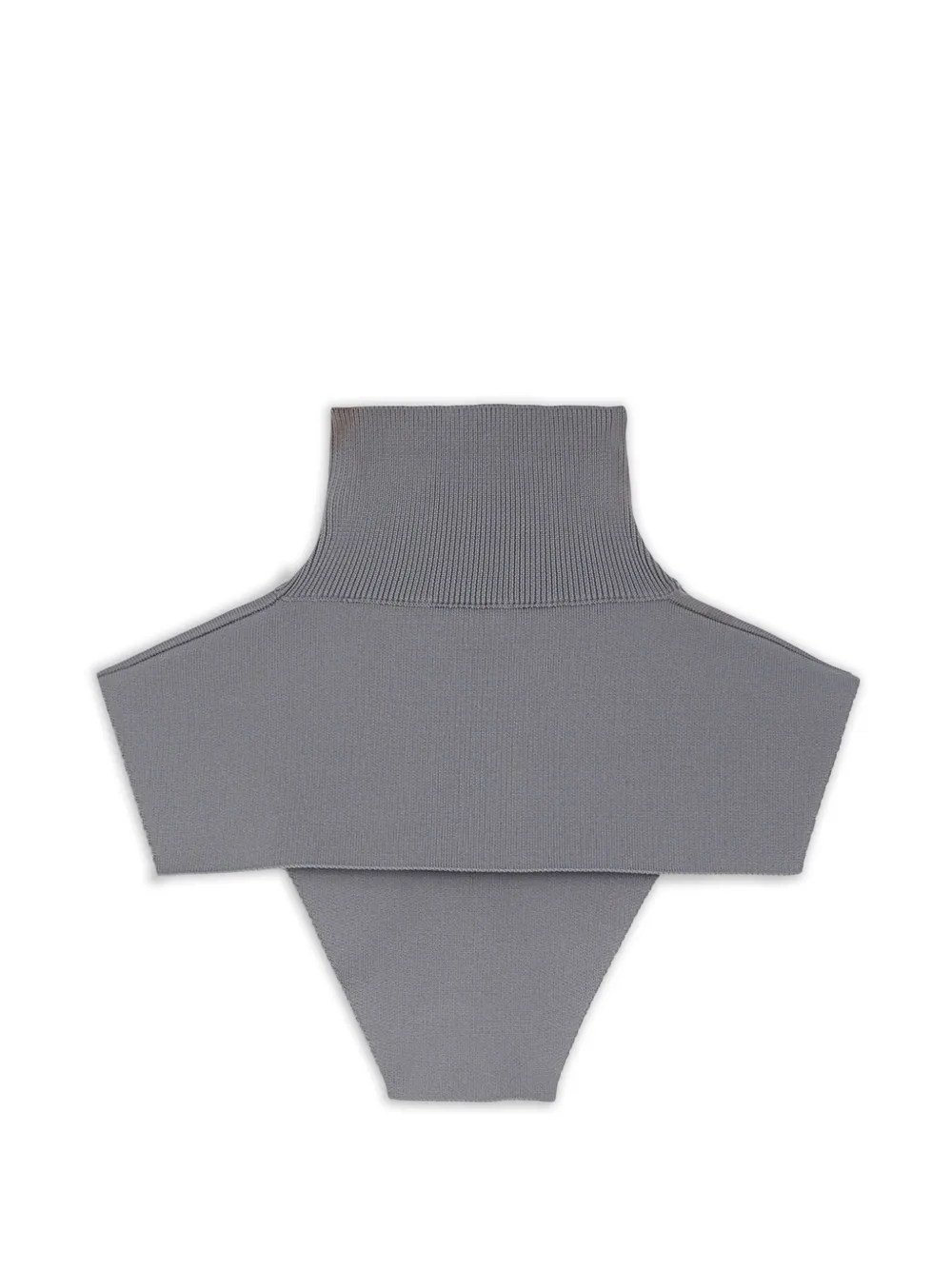 ribbed high-neck plastron