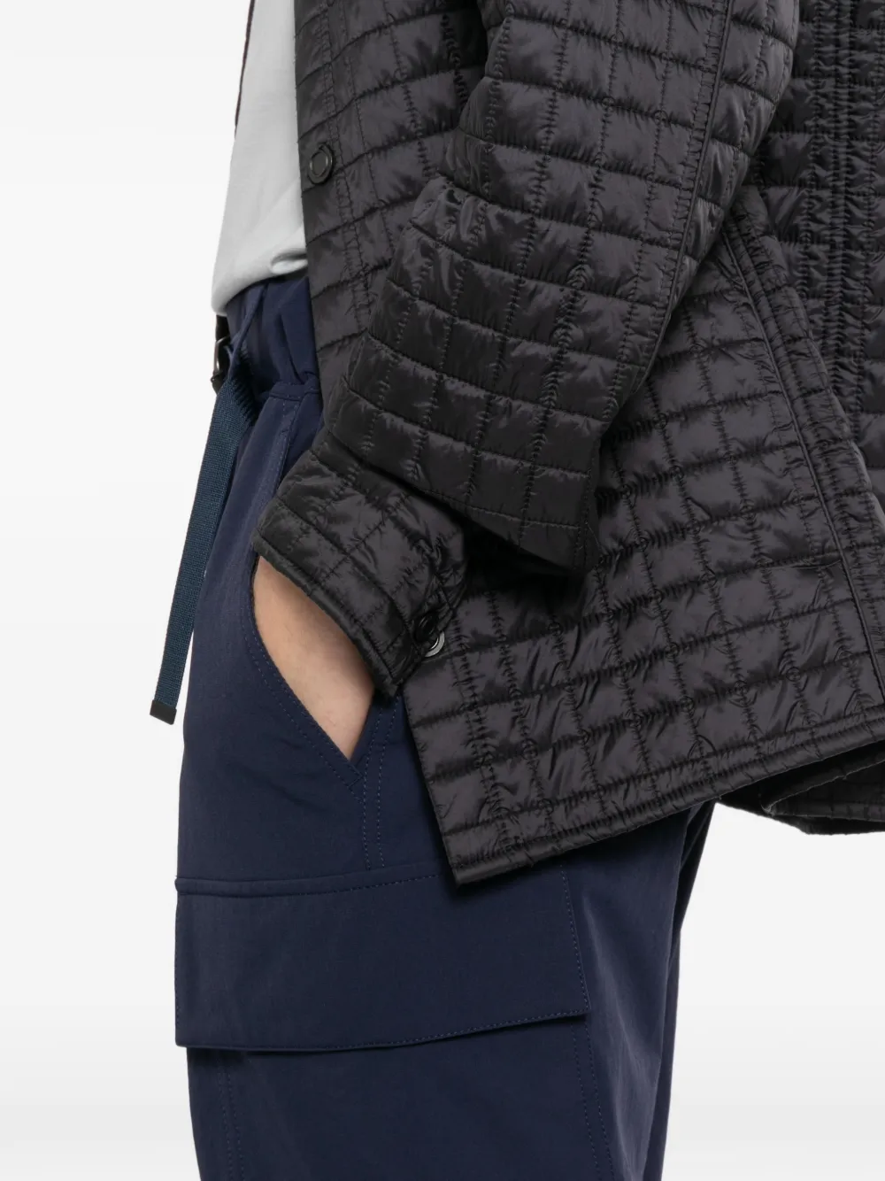 Moncler Grenoble Broek met geborduurd logo Blauw