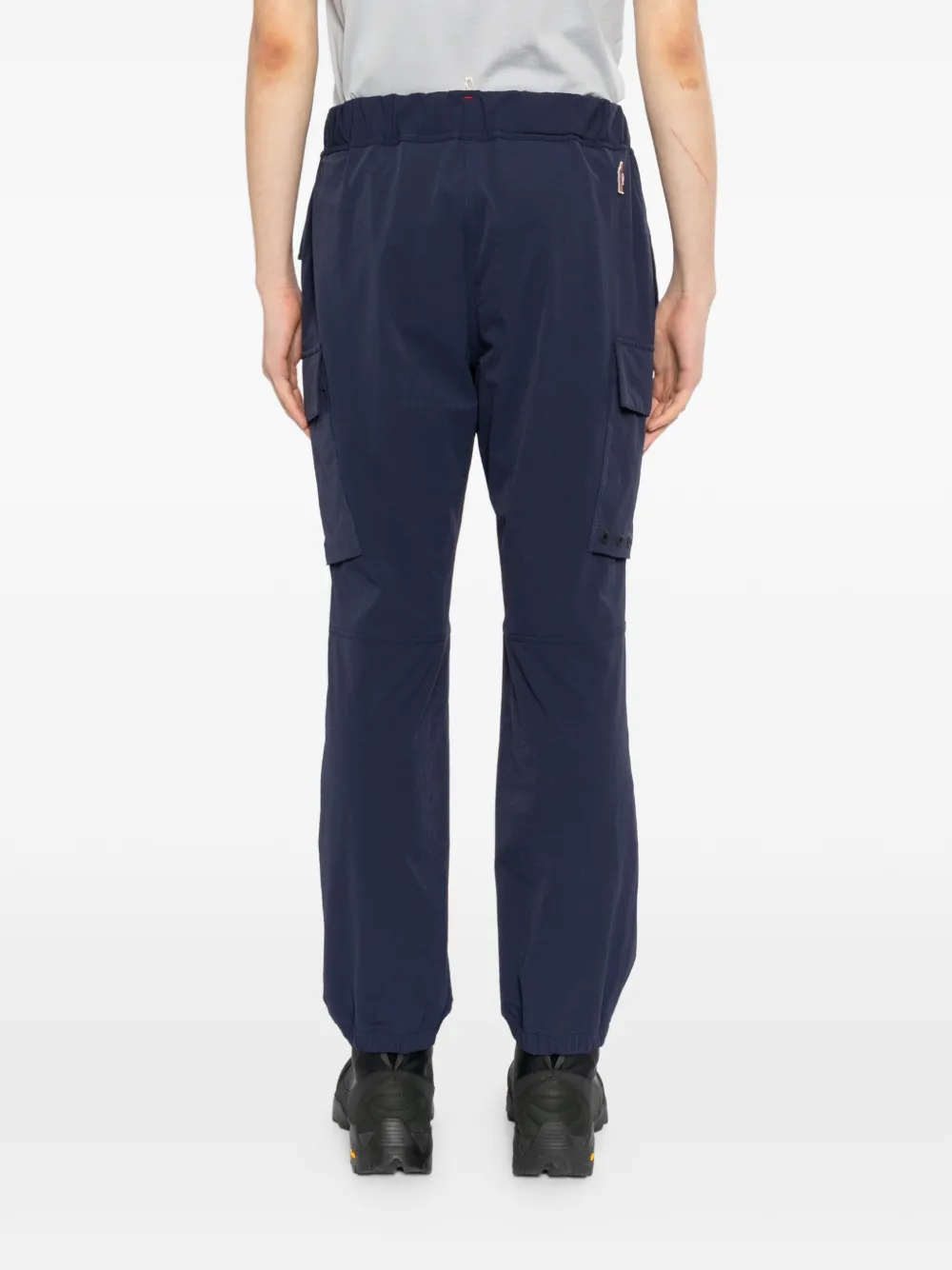Moncler Grenoble Broek met geborduurd logo Blauw