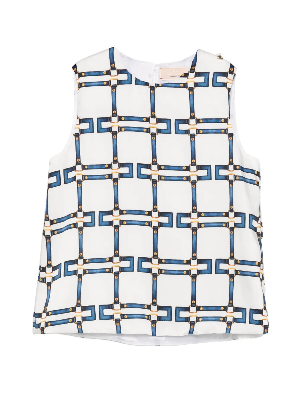 Elisabetta Franchi La Mia Bambina printed blouse - Bianco