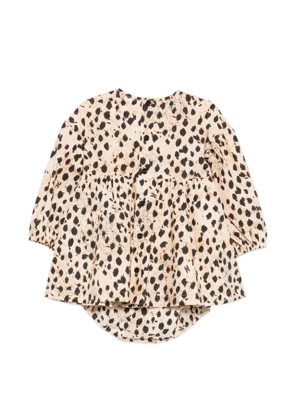 Elisabetta Franchi Kids Tweedelige jurkset met dierenprint Beige