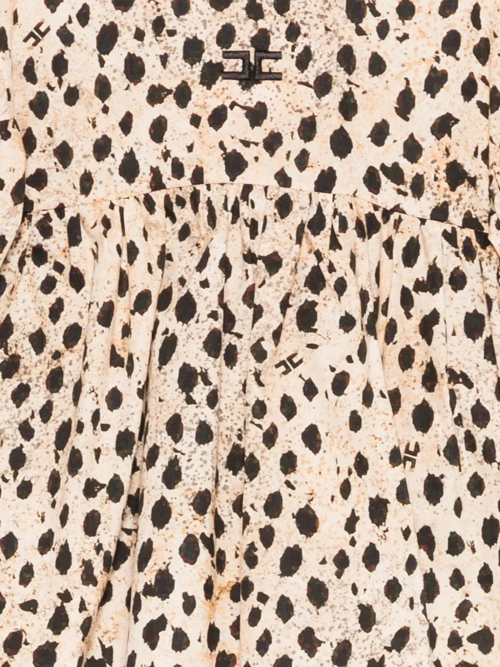 Elisabetta Franchi Kids Tweedelige jurkset met dierenprint Beige