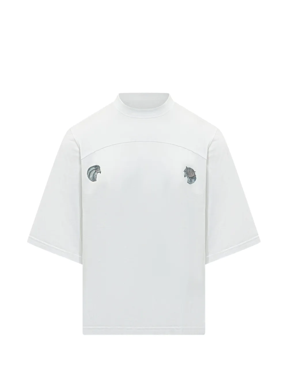 Mordecai Falcon Print T-shirt In White