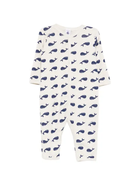 Petit Bateau whale-print romper