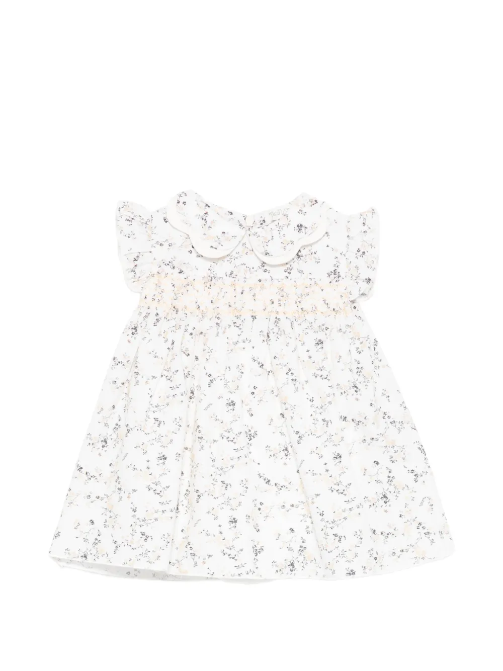 NANAN peter-pan collar floral dress - Bianco