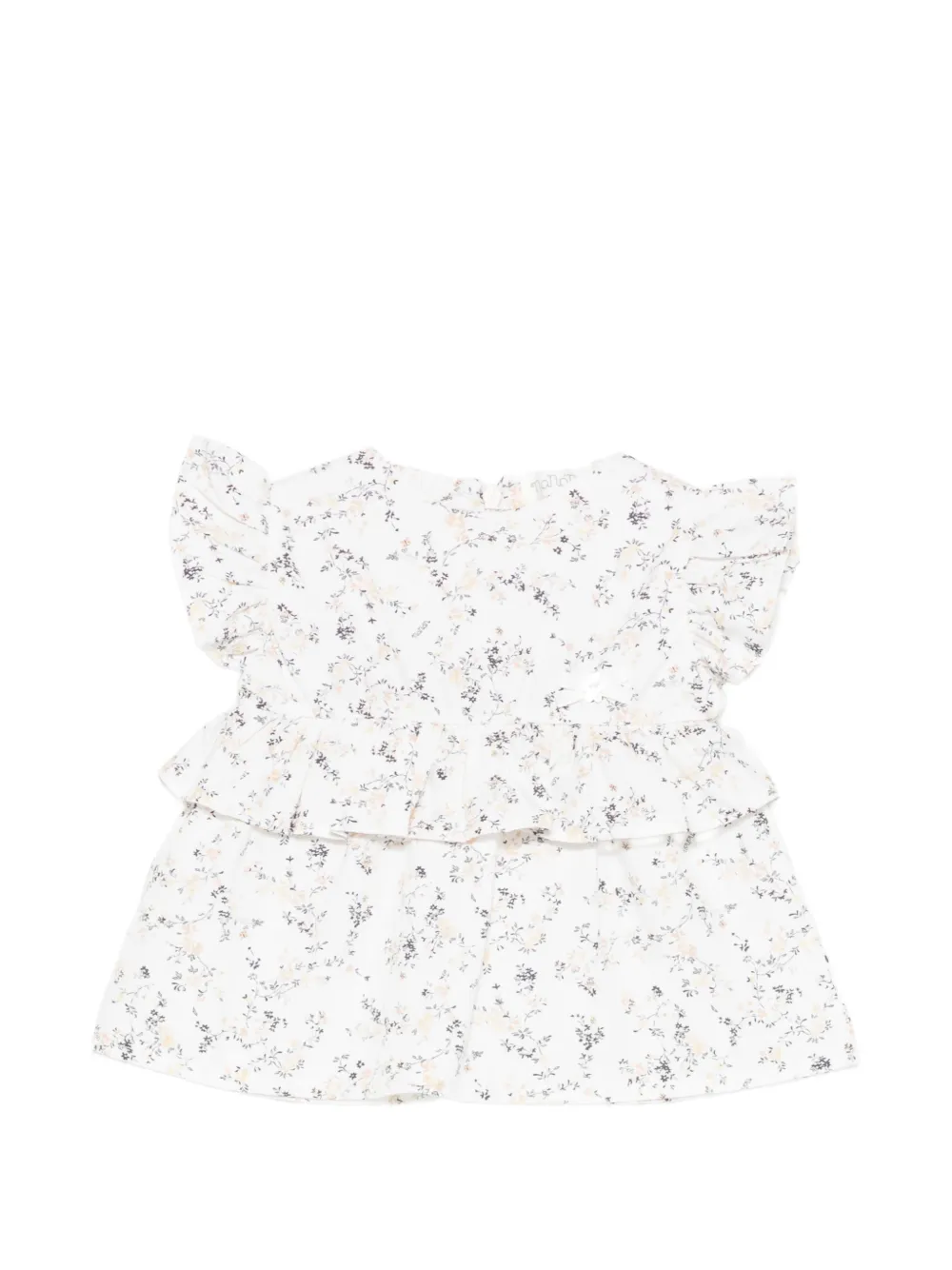 NANAN ruffled floral blouse - Bianco