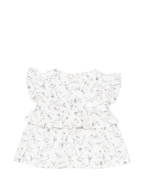 NANAN ruffled floral blouse
