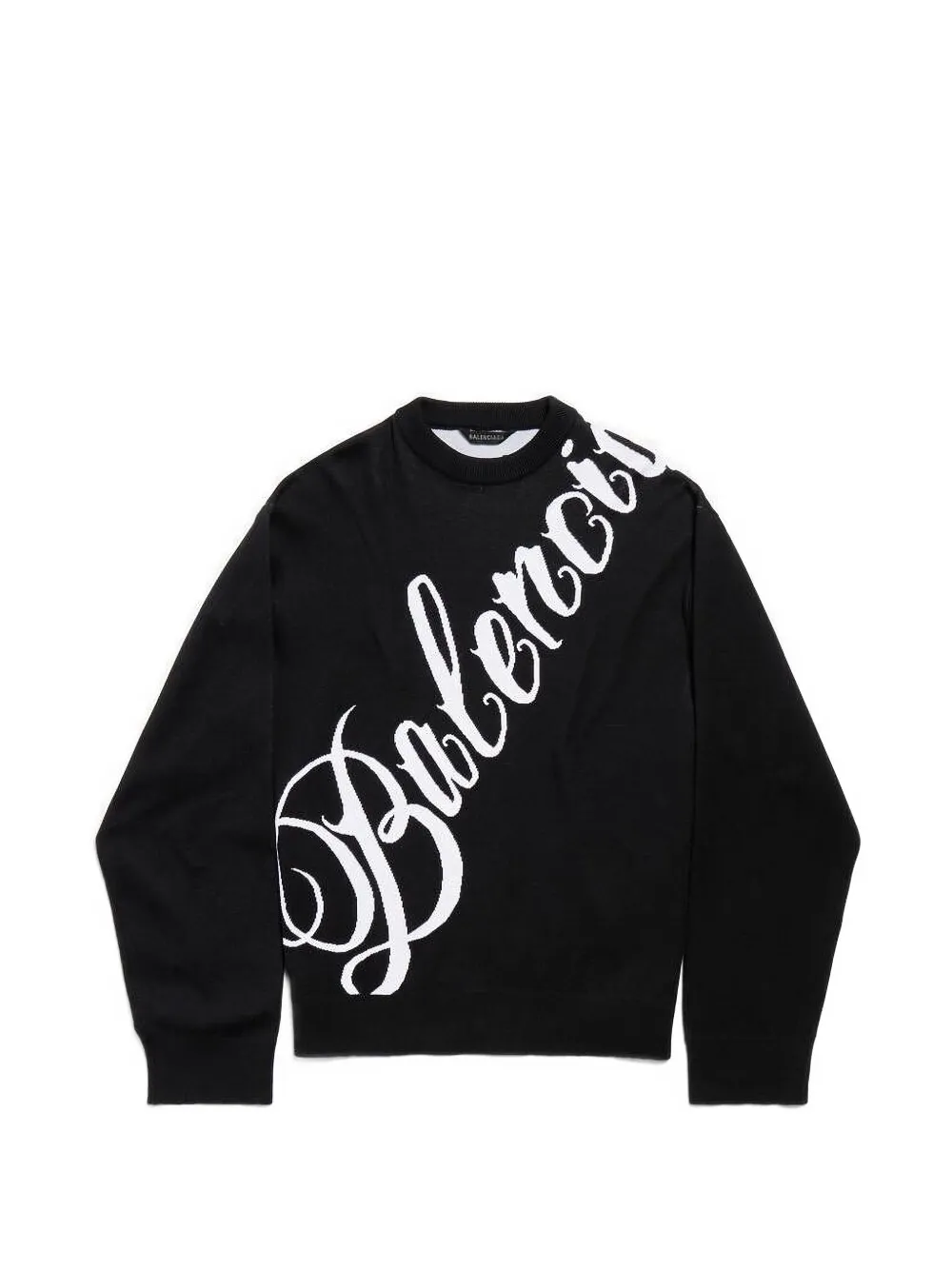Balenciaga logo-detail knitted sweater - Nero