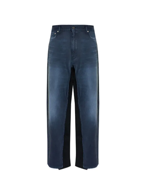 Balenciaga Patched Baggy Trousers in Blue