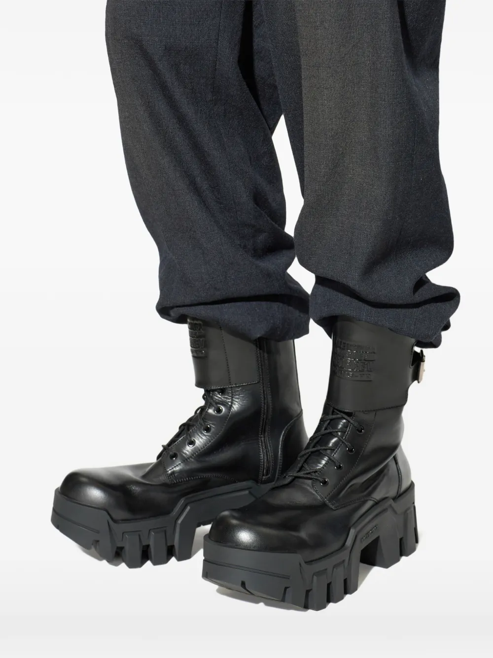 Balenciaga Bulldozer veterlaarzen met gesp Zwart