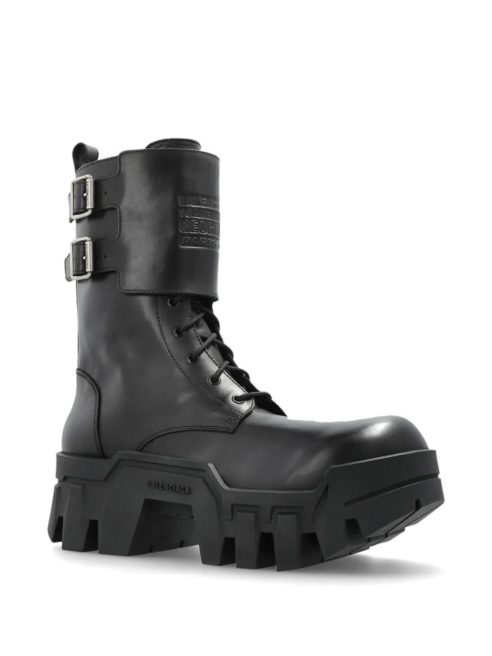 Balenciaga Bulldozer veterlaarzen met gesp Zwart