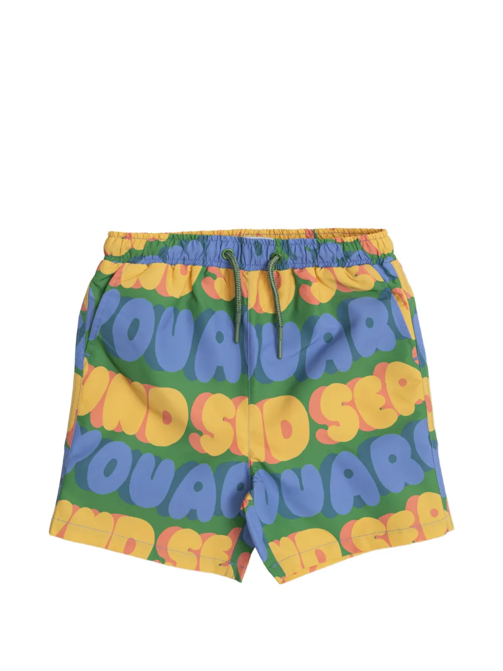 Stella McCartney Kids pattern pocket swim shorts - Verde