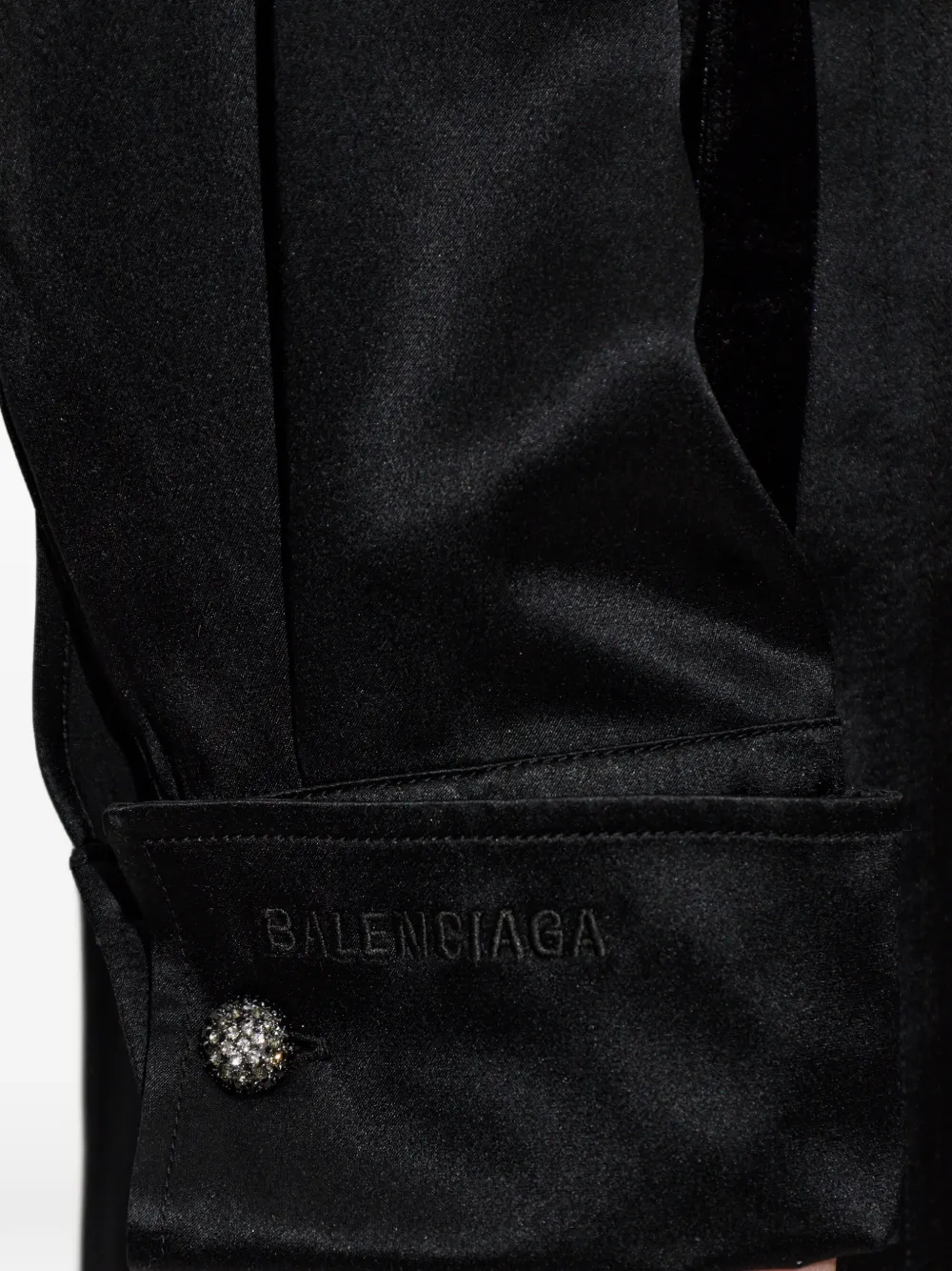 Balenciaga Mini-wikkeljurk met satijnen afwerking Zwart