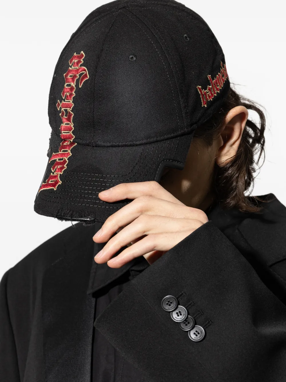 Balenciaga Gothic Placement No Closure pet Zwart