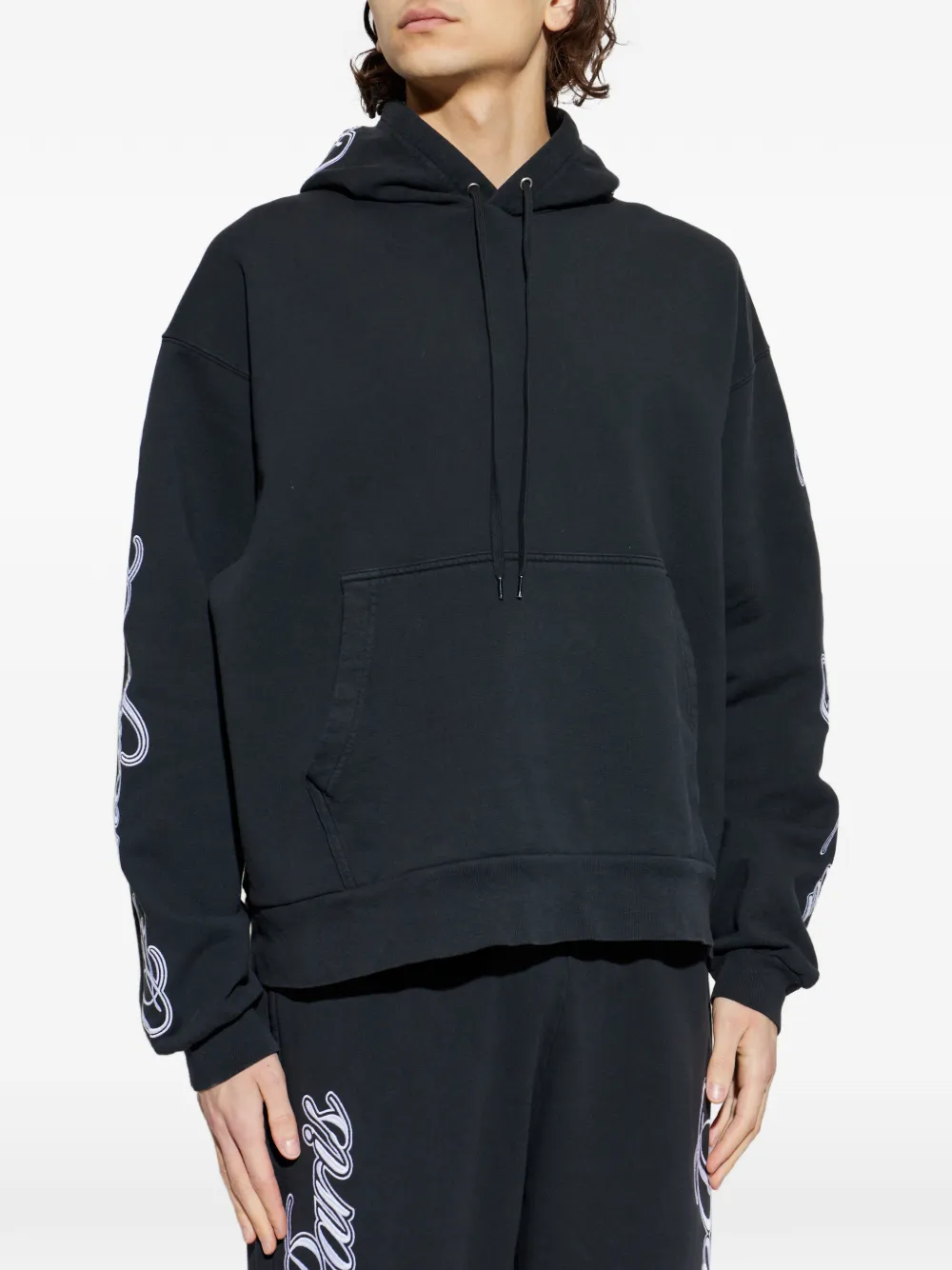 Balenciaga Hoodie met cursief logodetail Zwart
