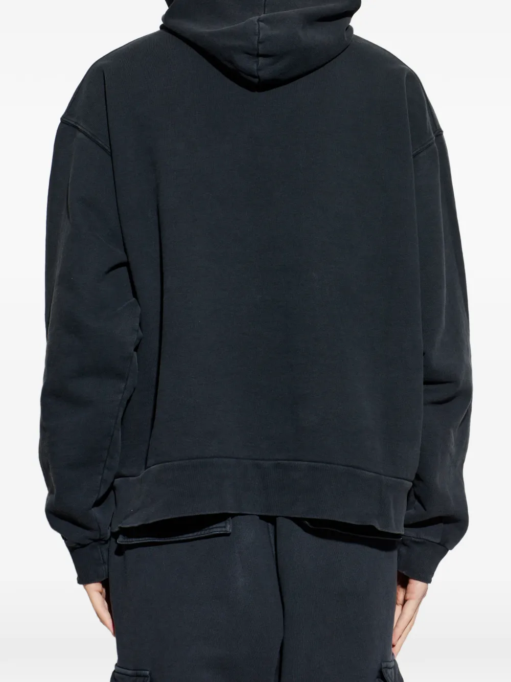 Balenciaga Hoodie met geborduurd logo Zwart