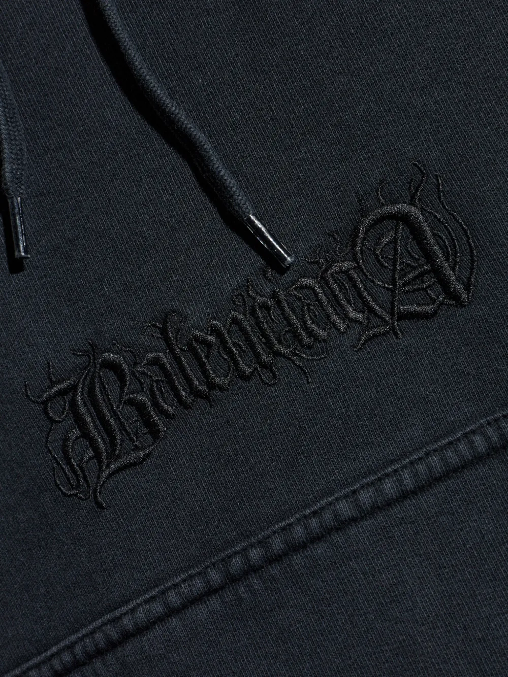 Balenciaga Hoodie met geborduurd logo Zwart