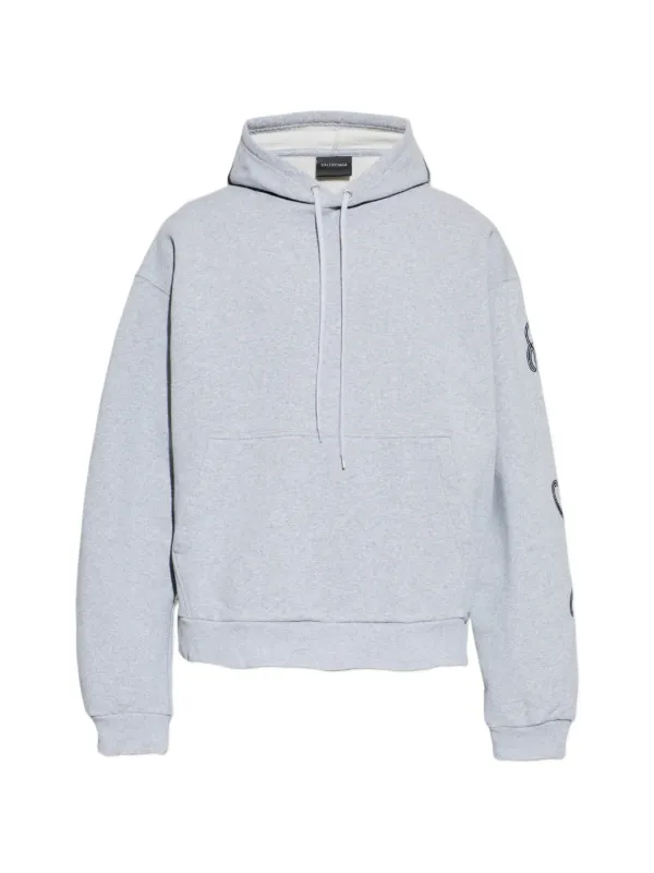 Balenciaga Cursive Oversized Hoodie in Grey