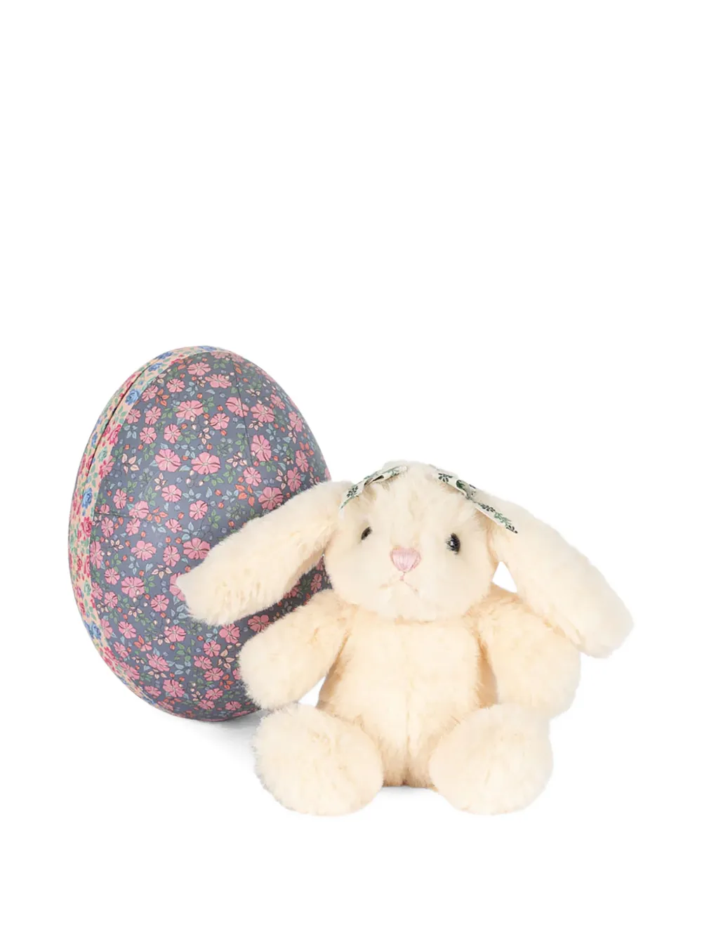  Konges Sløjd Floral-detail Rabbit Plush - Neutrals 