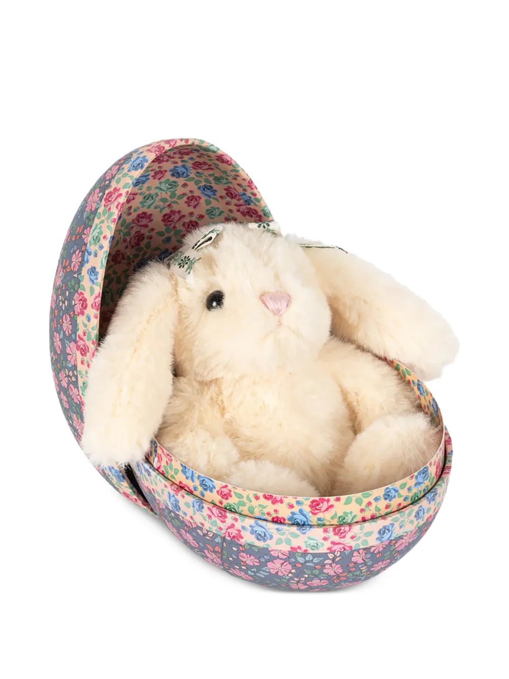  Konges Sløjd Floral-detail Rabbit Plush - Neutrals 